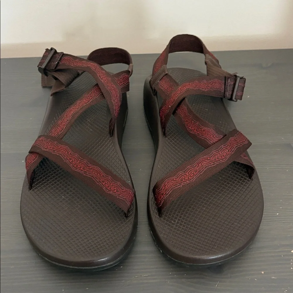 Chaco‎ Men’s Z/1 Sandals Brown Red Strap Hiking Water Sport Sandals Size 13